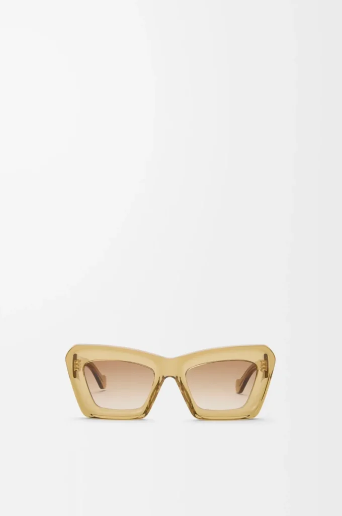 Gafas de sol Cateye biseladas Transparente Oliva