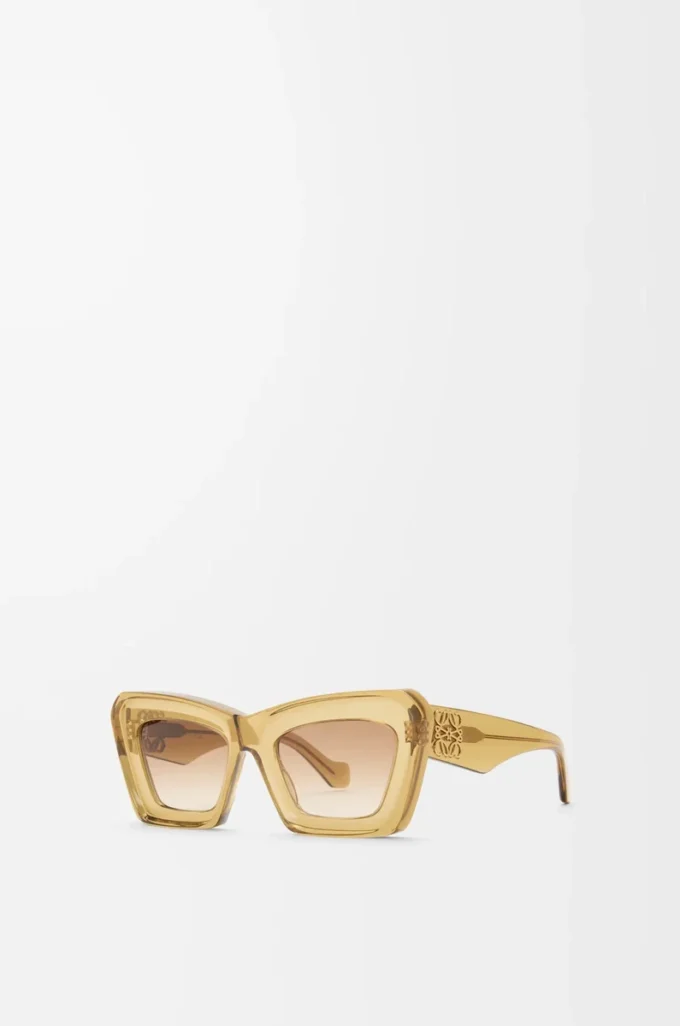 Gafas de sol Cateye biseladas Transparente Oliva