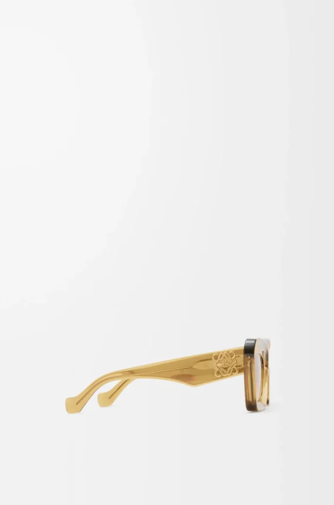 Gafas de sol Cateye biseladas Transparente Oliva
