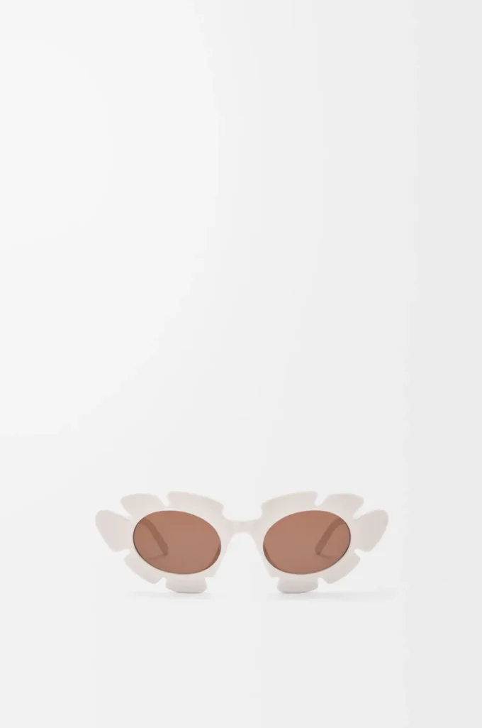Gafas de sol con flores Marfil