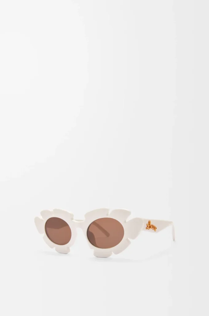 Gafas de sol con flores Marfil