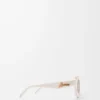 Gafas de sol con flores Marfil