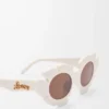 Gafas de sol con flores Marfil