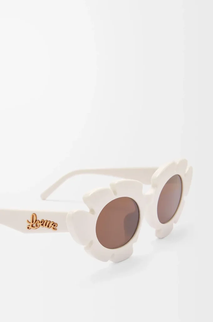 Gafas de sol con flores Marfil