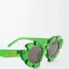 Gafas de sol con forma de flor Verde transparente