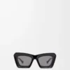 Gafas de sol de ojo de gato biseladas Negro Gafas de sol de ojo de gato biseladas Negro
