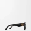 Gafas de sol de ojo de gato biseladas Negro