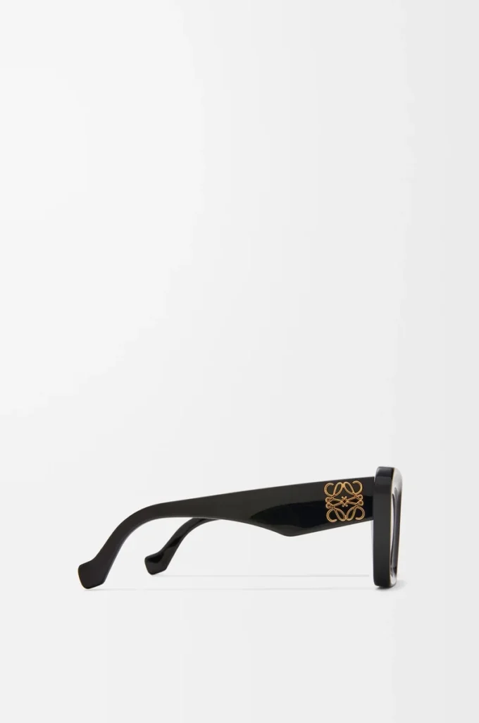 Gafas de sol de ojo de gato biseladas Negro