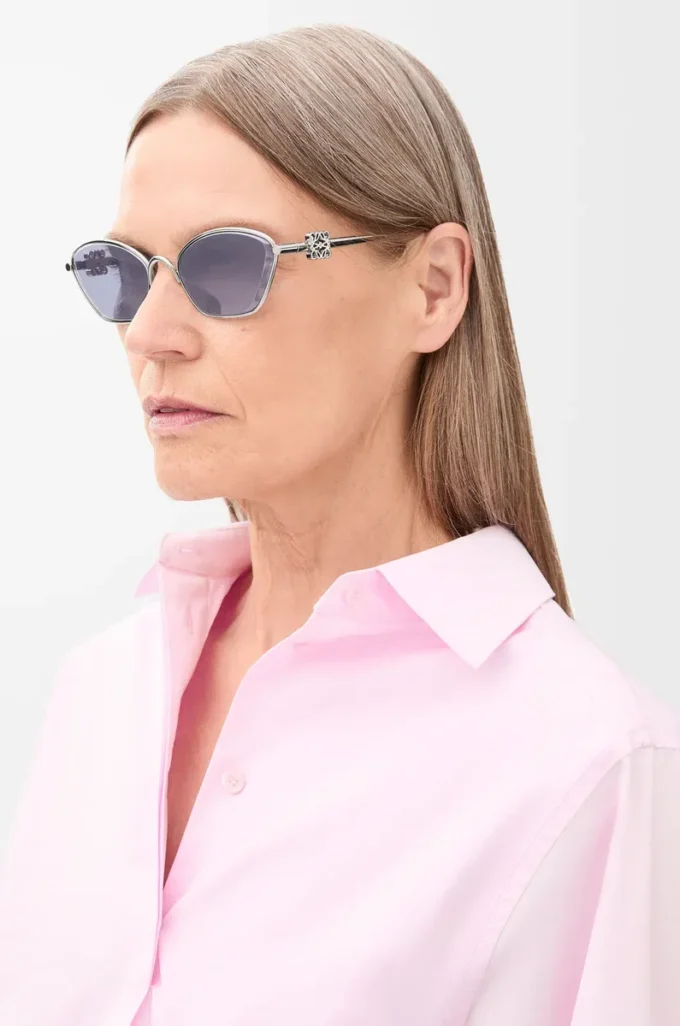 Gafas de sol hexagonales Anagram azul sólido Gafas de sol hexagonales Anagram azul sólido