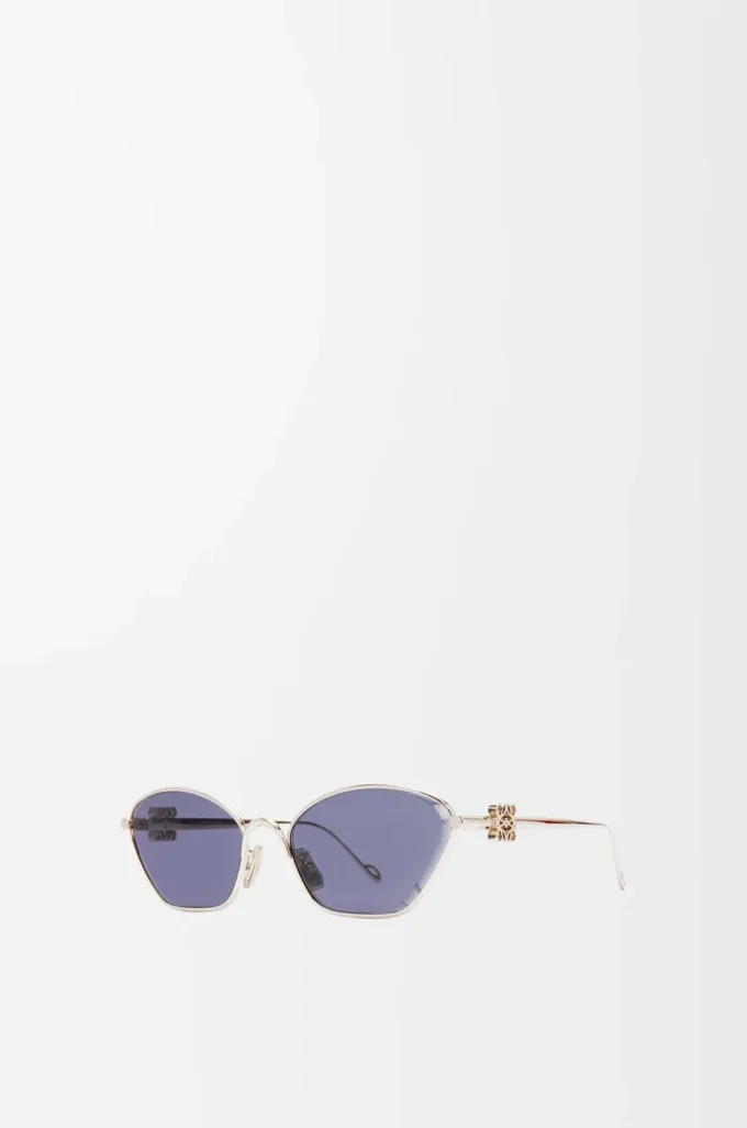 Gafas de sol hexagonales Anagram azul sólido Gafas de sol hexagonales Anagram azul sólido