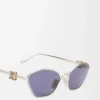 Gafas de sol hexagonales Anagram azul sólido Gafas de sol hexagonales Anagram azul sólido