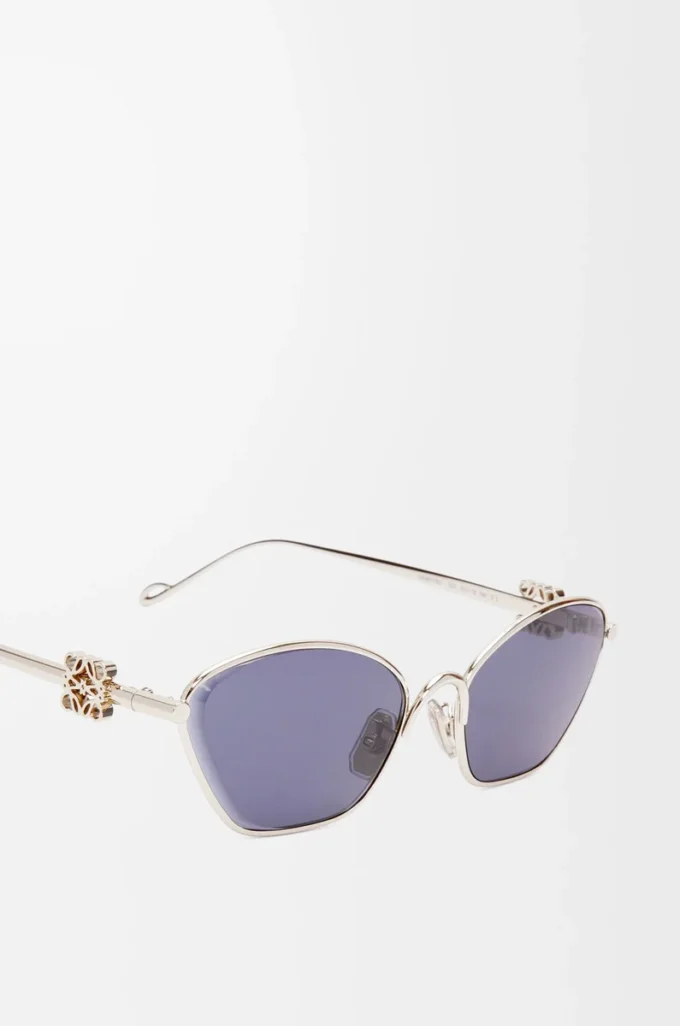 Gafas de sol hexagonales Anagram azul sólido Gafas de sol hexagonales Anagram azul sólido