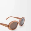 Gafas de sol Mini Oval Slim Milky Caramel Gafas de sol Mini Oval Slim Milky Caramel
