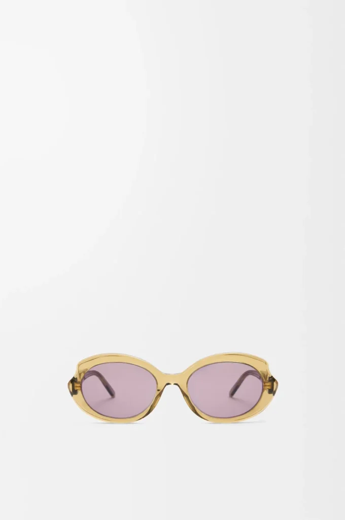 Gafas de sol Mini Oval Slim Transparente Oliva Gafas de sol Mini Oval Slim Transparente Oliva