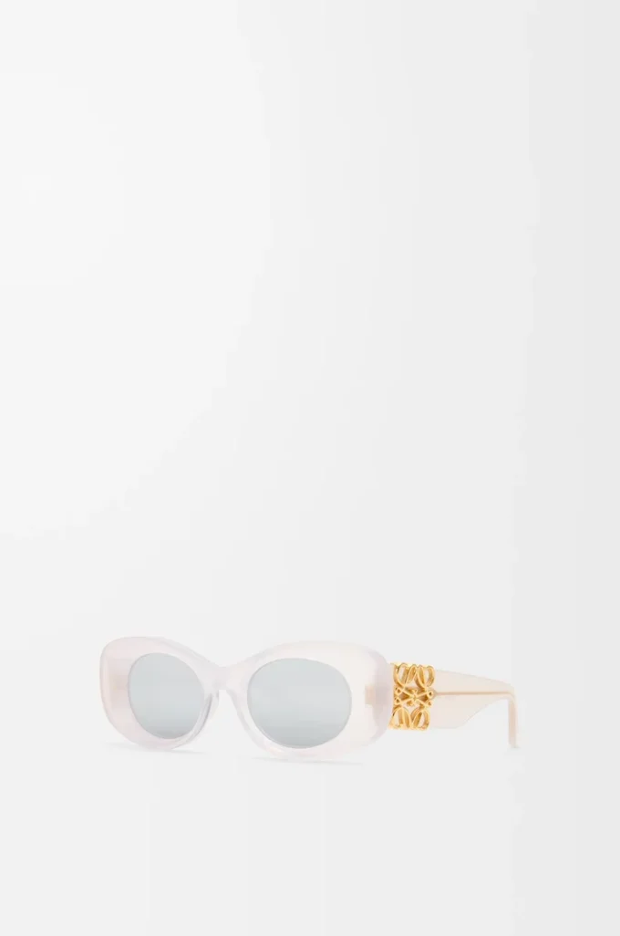 Gafas de sol ovaladas biseladas Maxi Anagram blancas Gafas de sol ovaladas biseladas Maxi Anagram blancas