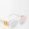 Gafas de sol ovaladas biseladas Maxi Anagram blancas Gafas de sol ovaladas biseladas Maxi Anagram blancas