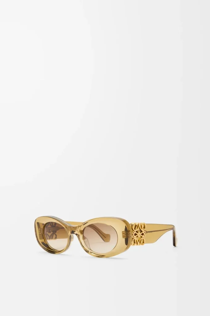 Gafas de sol ovaladas maxi Anagram biseladas, color oliva transparente Gafas de sol ovaladas maxi Anagram biseladas, color oliva transparente
