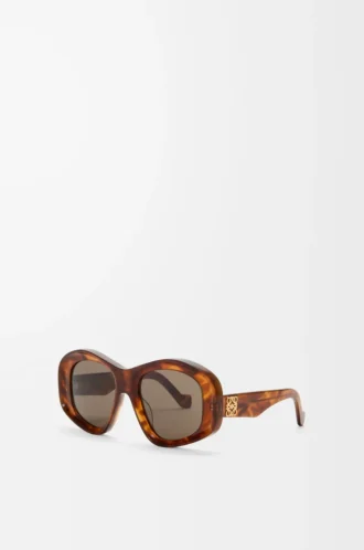 Gafas de sol pentagonales biseladas Havana