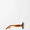 Gafas de sol pentagonales biseladas Havana Gafas de sol pentagonales biseladas Havana