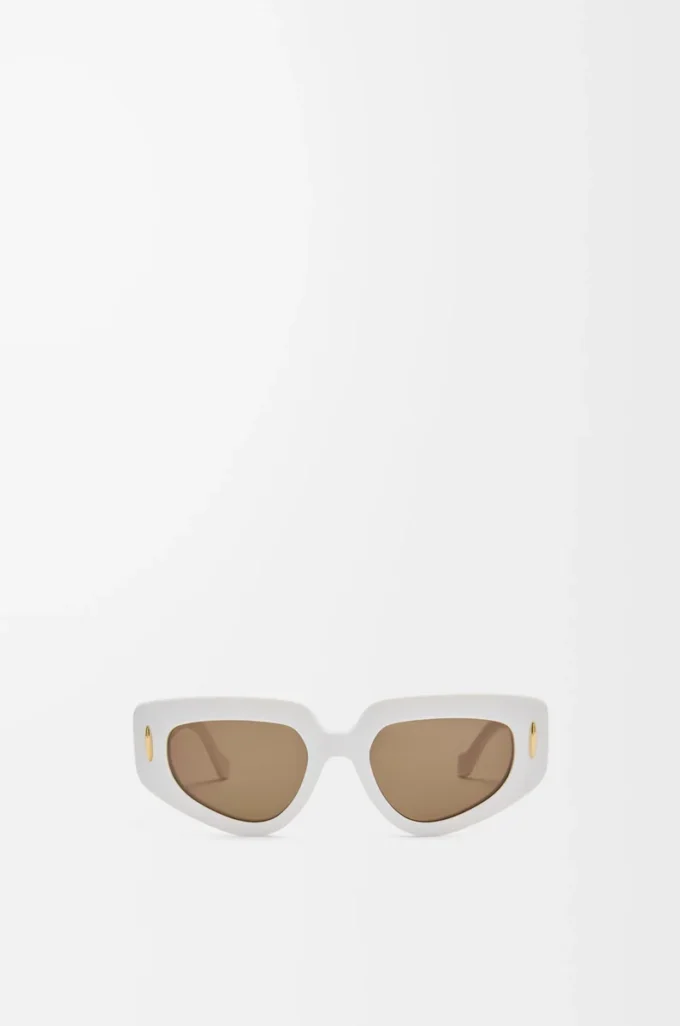 Gafas de sol pequeñas Butterfly Screen Blanco sólido Gafas de sol pequeñas Butterfly Screen Blanco sólido