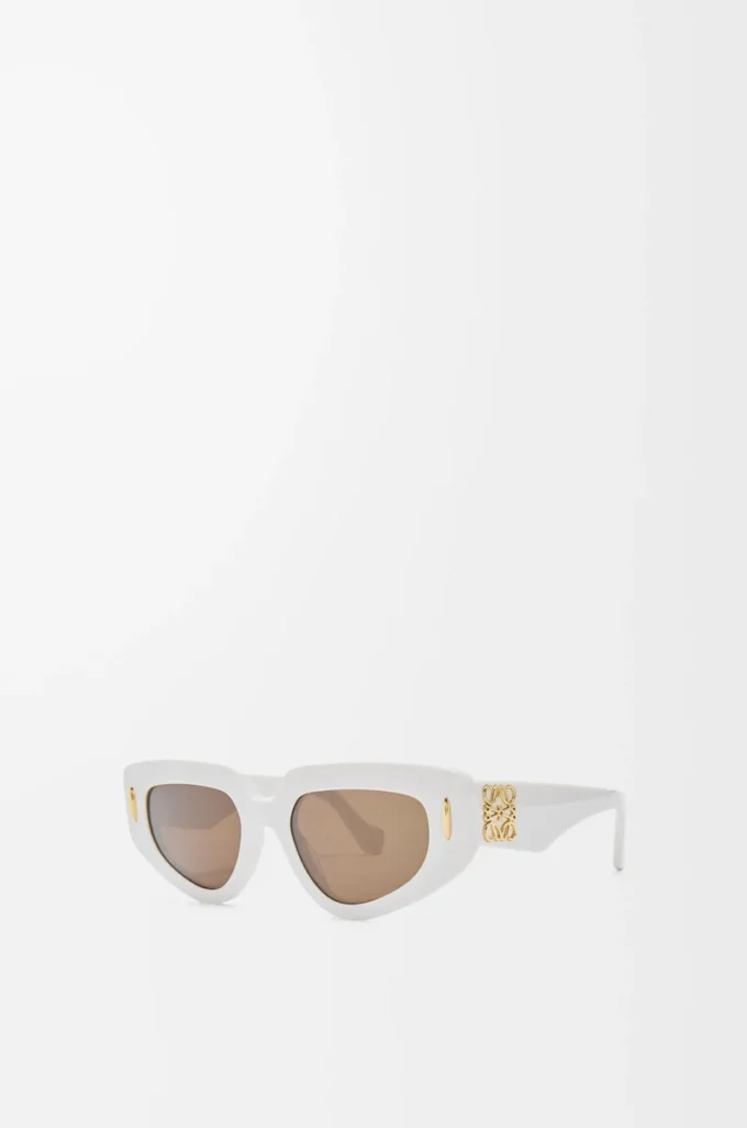 Gafas de sol pequeñas Butterfly Screen Blanco sólido Gafas de sol pequeñas Butterfly Screen Blanco sólido