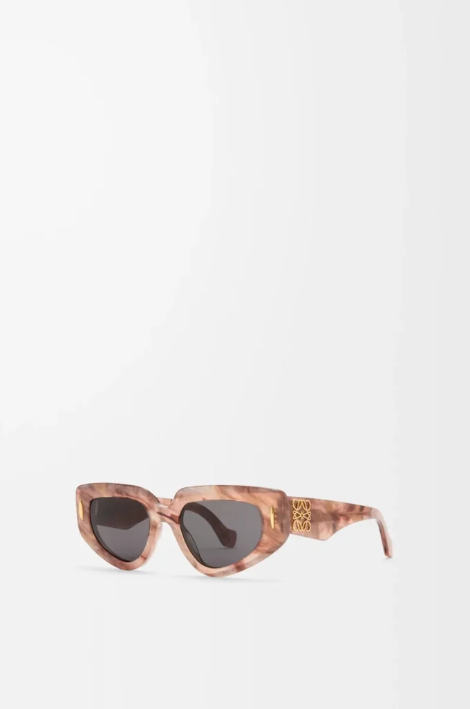 Gafas de sol pequeñas Butterfly Screen rosa oscuro marmolado Gafas de sol pequeñas Butterfly Screen rosa oscuro marmolado