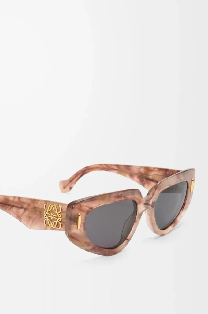 Gafas de sol pequeñas Butterfly Screen rosa oscuro marmolado Gafas de sol pequeñas Butterfly Screen rosa oscuro marmolado