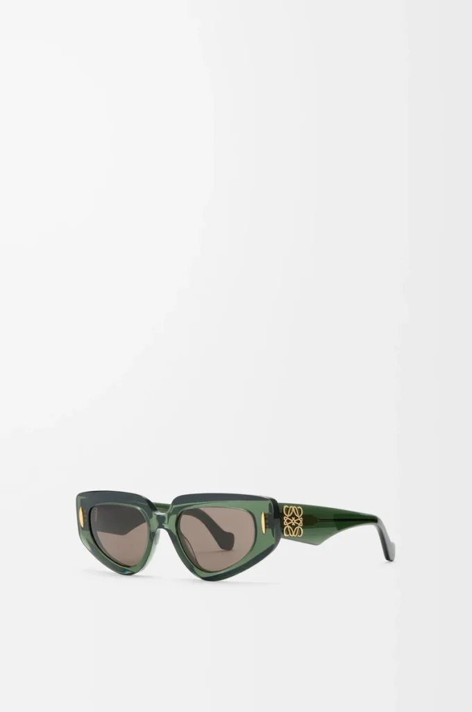 Gafas de sol pequeñas Butterfly Screen transparentes verde oscuro Gafas de sol pequeñas Butterfly Screen transparentes verde oscuro