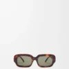 Gafas de sol rectangulares finas Havana Gafas de sol rectangulares finas Havana