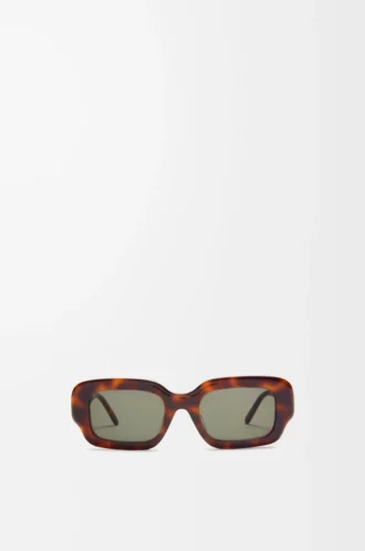 Gafas de sol rectangulares finas Havana