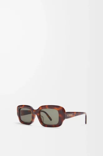 Gafas de sol rectangulares finas Havana