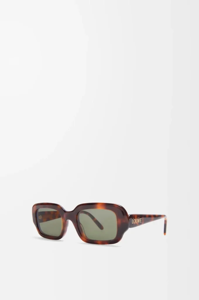 Gafas de sol rectangulares finas Havana Gafas de sol rectangulares finas Havana