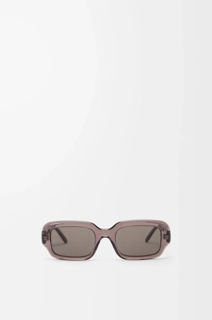 Gafas de sol rectangulares finas Marrón transparente Gafas de sol rectangulares finas Marrón transparente