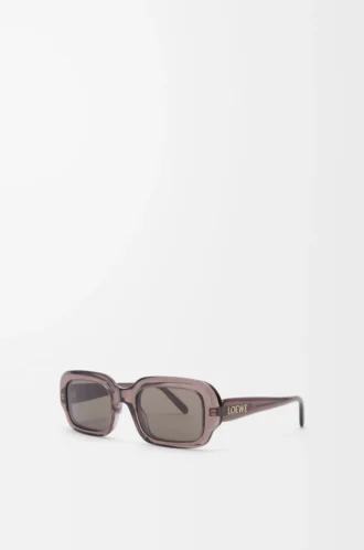 Gafas de sol rectangulares finas Marrón transparente