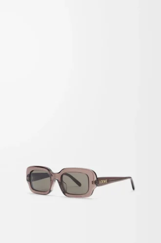 Gafas de sol rectangulares finas Marrón transparente