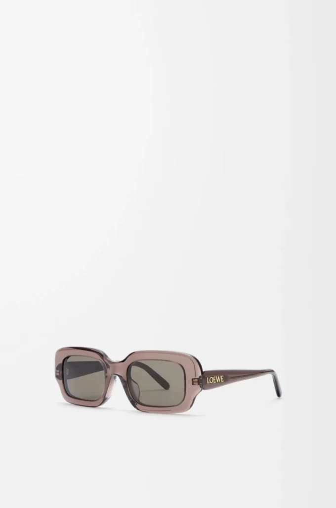 Gafas de sol rectangulares finas Marrón transparente Gafas de sol rectangulares finas Marrón transparente