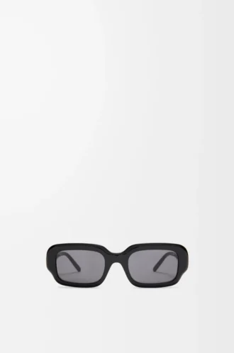 Gafas de sol rectangulares finas Negro