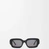 Gafas de sol rectangulares finas Negro