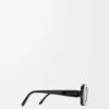 Gafas de sol rectangulares finas Negro
