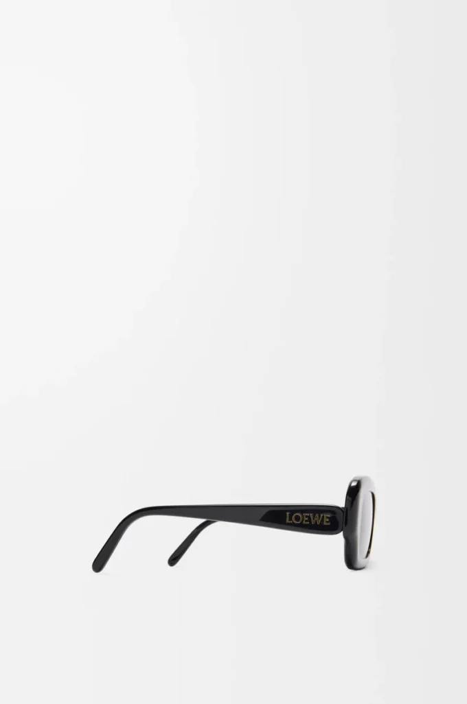 Gafas de sol rectangulares finas Negro