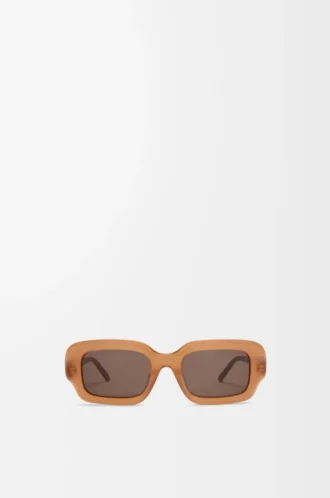 Gafas de sol rectangulares Slim Caramelo claro