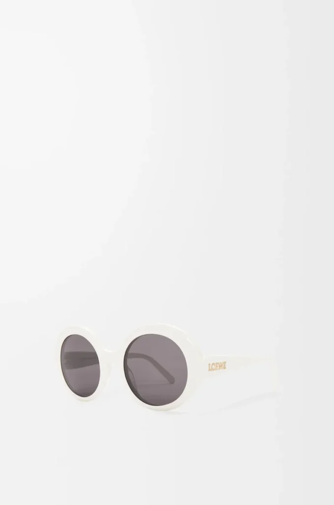 Gafas de sol redondas y finas Blanco/Marfil Gafas de sol redondas y finas Blanco/Marfil