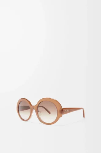 Gafas de sol redondas y finas Light Caramel