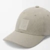 Gorra con parche en lona Shell Grey