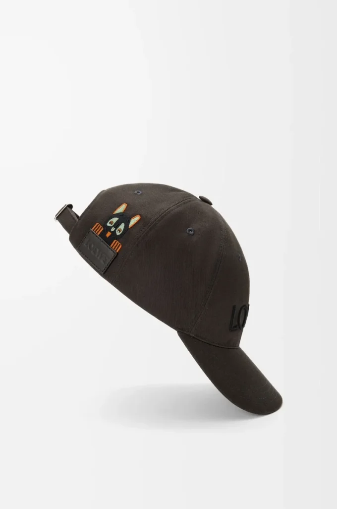 Gorra Futurist Cat de algodón marrón/negro