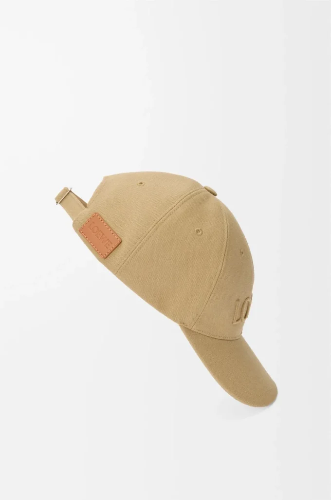 Gorra LOEWE de lona color arena