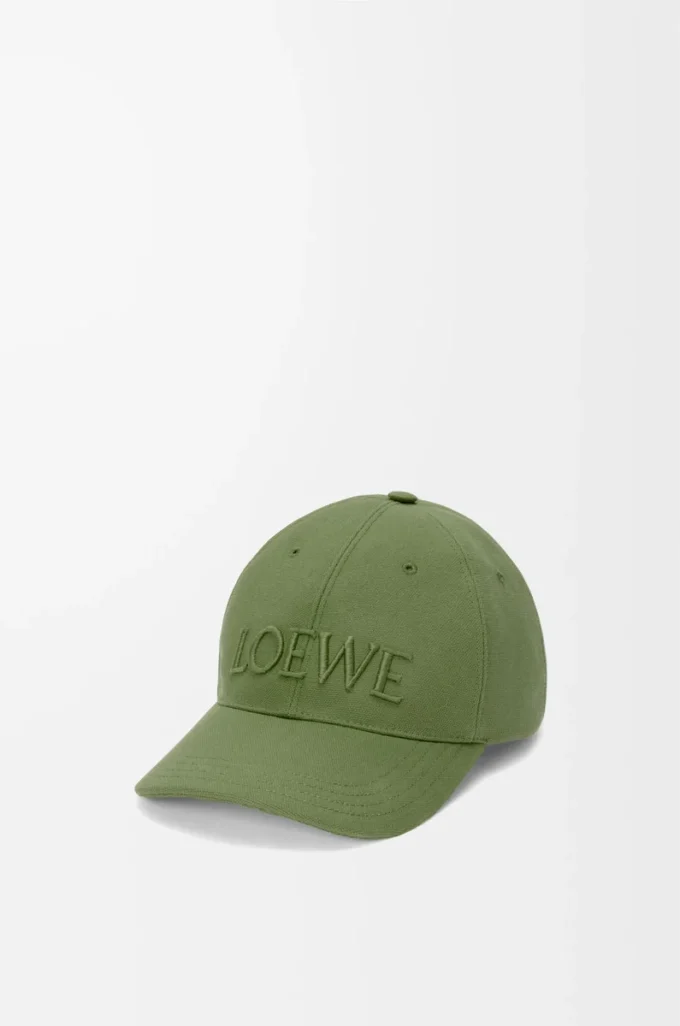 Gorra LOEWE de lona verde salvia Gorra LOEWE de lona verde salvia