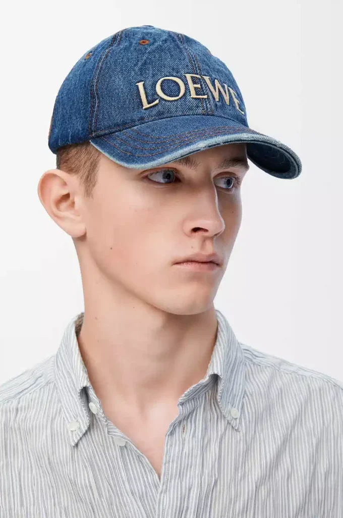 Gorra LOEWE en denim Denim Blue