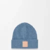 Gorro de cachemira azul denim