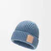 Gorro de cachemira azul denim